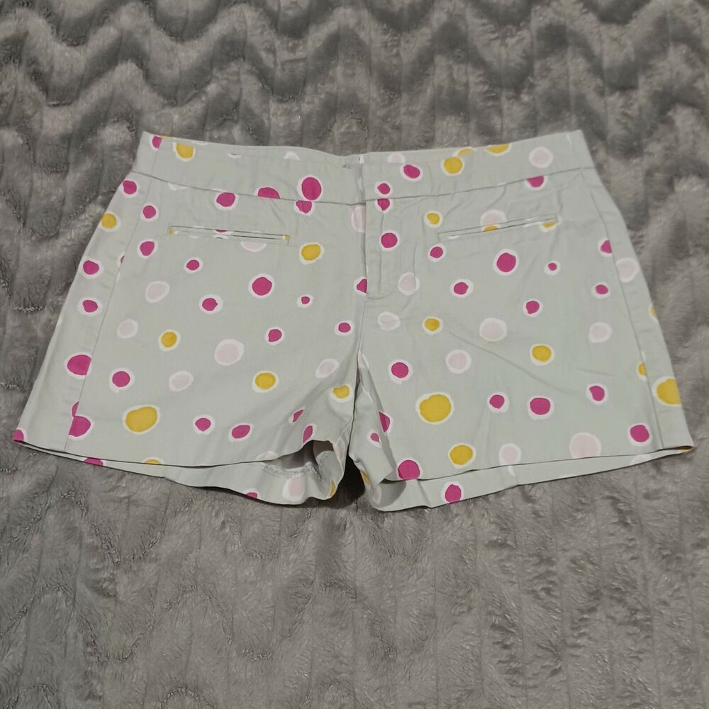 Gap Womens Size 4 Green Pink Yellow Dot 100% Cotton Shorts